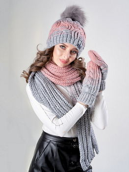 Комплект Эллада с шарфом и варежками